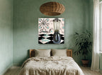 Shake It Up Baby vintage canvas print on the wall of a bedroom