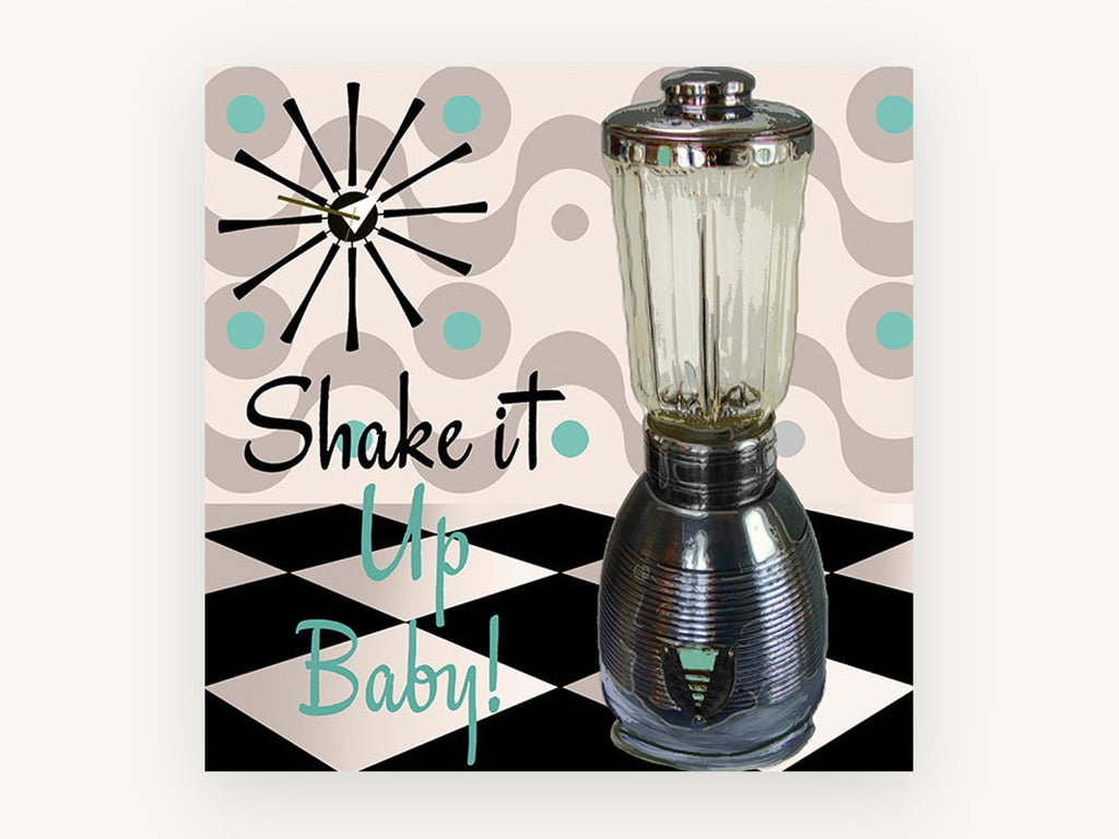 Shake It Up Baby, vintage canvas wall art print, front view