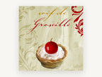 Redcurrant Cream Tart, kitchen canvas wall art print, front view