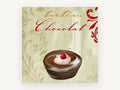 Chocolate Tart Cream, kitchen canvas wall art print, front view