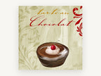 Chocolate Tart Cream, kitchen canvas wall art print, front view