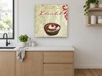 Chocolate Tart Cream kitchen canvas print on the wall of a kitchen