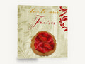 Tarte aux Fraises, strawberry tart typography kitchen, kitchen canvas wall art print ready to hang