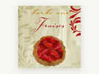 Tarte aux Fraises, kitchen canvas wall art print, front view