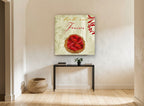 Tarte aux Fraises kitchen canvas print on the wall of a hallway