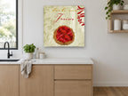 Tarte aux Fraises kitchen canvas print on the wall of a kitchen