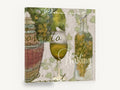 White Wine Cellar Script, white wine grapes barrel kitchen art, floral canvas wall art print ready to hang