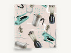 Atomic Kitchen Appliances, retro fifties kitchen appliance, stretched canvas wall art print ready to hang