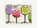 Four Glasses Tasting, kitchen canvas wall art print, front view