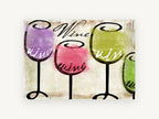 Four Glasses Tasting, kitchen canvas wall art print, front view