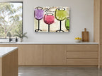 Four Glasses Tasting kitchen canvas print on the wall of a kitchen