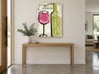 Rosé and Sémillon kitchen canvas print on the wall of a entry hall