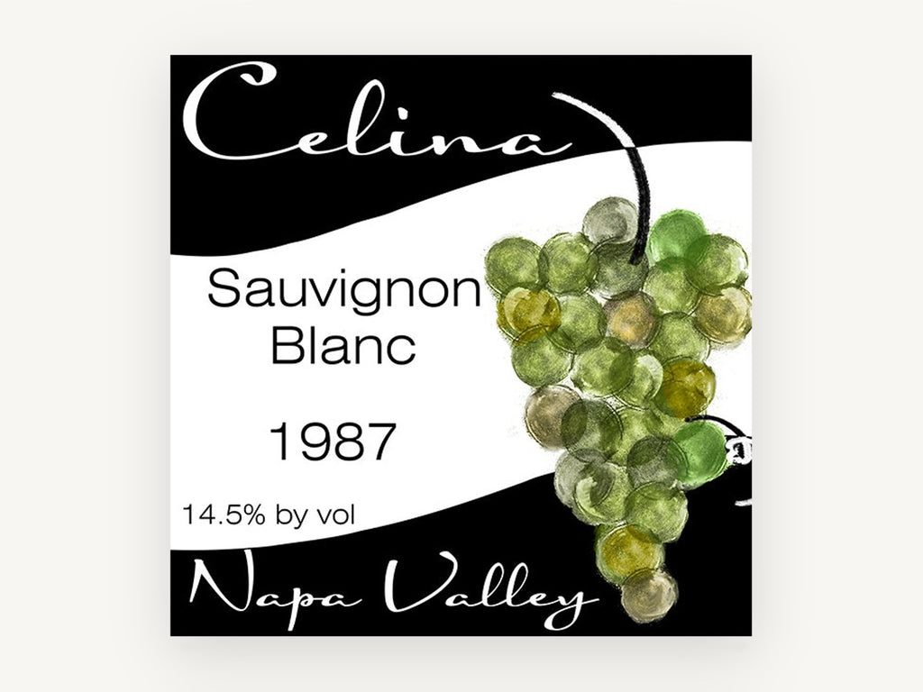 Celina Sauvignon Blanc, kitchen canvas wall art print, front view