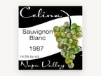 Celina Sauvignon Blanc, kitchen canvas wall art print, front view