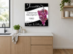 Napa Cabernet Label kitchen canvas print on the wall of a kitchen