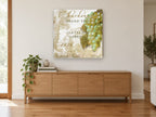 Chardonnay Grand Vin kitchen canvas print on the wall of a living room above a sideboard