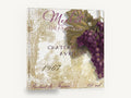 Merlot Grand Vin, merlot wine label grapes vintage, kitchen canvas wall art print ready to hang