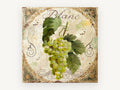 Blanc Grape Cluster, kitchen canvas wall art print, front view