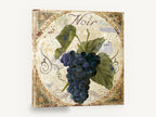 Noir Grape Cluster, noir grapes vintage wine kitchen, kitchen canvas wall art print ready to hang