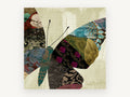 Patchwork Butterfly Wing, floral canvas wall art print, front view