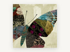 Patchwork Butterfly Wing, floral canvas wall art print, front view
