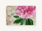 Pink Peony Sonata, floral canvas wall art print, front view