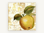 Golden Apple Script, kitchen canvas wall art print, front view