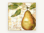 Golden Pear Paris, kitchen canvas wall art print, front view