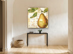 Golden Pear Paris kitchen canvas print on the wall of a hallway