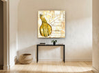 Striped Gourd Paris kitchen canvas print on the wall of a hallway