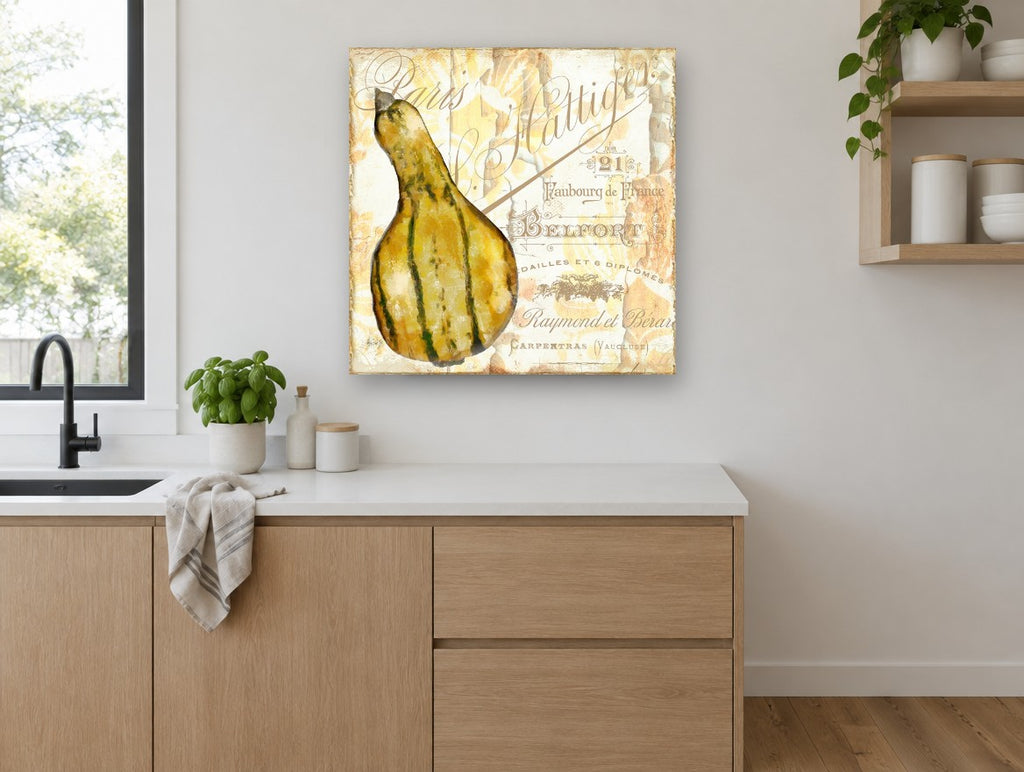 Striped Gourd Paris kitchen canvas print on the wall of a kitchen