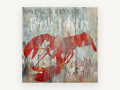 Maine Lobster Shack Sign, coastal canvas wall art print, front view