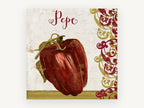 Red Pepe Capsicum, kitchen canvas wall art print, front view