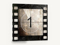 Film Leader Number One, vintage film countdown leader, stretched canvas wall art print ready to hang