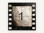 Film Leader Number One, vintage canvas wall art print, front view