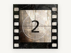 Film Leader Number Two, vintage canvas wall art print, front view