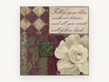 Bliss Rose Damask, floral canvas wall art print, front view