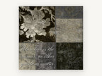 Love Is The Answer Patchwork, floral canvas wall art print, front view