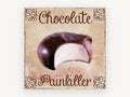 Chocolate Painkiller Bite, kitchen canvas wall art print, front view