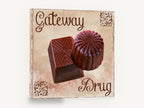 Gateway Chocolates, chocolate truffles typography kitchen, kitchen canvas wall art print ready to hang
