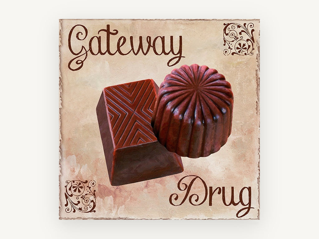 Gateway Chocolates, kitchen canvas wall art print, front view