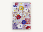 Lilac Garden Scrolls, floral canvas wall art print, front view