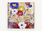 Sevilla Garden Blooms, floral canvas wall art print, front view