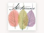 Autumn Leaf Trio, floral canvas wall art print, front view