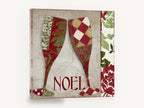 Noel Champagne Flutes, noel champagne flutes christmas kitchen, kitchen canvas wall art print ready to hang