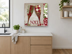 Noel Champagne Flutes kitchen canvas print on the wall of a kitchen