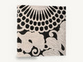 Cream Chrysanthemum Relief, cream chrysanthemum leaf pattern black, floral canvas wall art print ready to hang