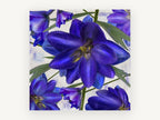 Indigo Larkspur Study, floral canvas wall art print, front view