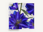 Indigo Delphinium Bloom, blue delphinium floral painting, floral canvas wall art print ready to hang