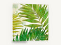 Green Palm Fronds, green palm fronds tropical botanical, floral canvas wall art print ready to hang